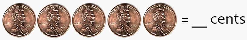 5 pennies