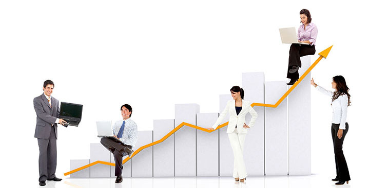 Stock chart increasing