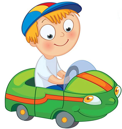 Kids riding toy car